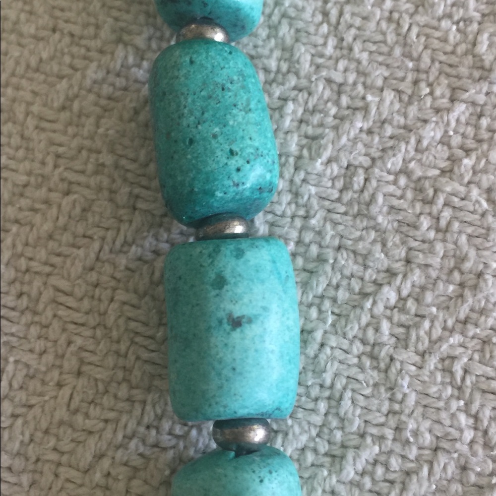 Necklace. Aqua stone like stones. - Picture 2 of 3